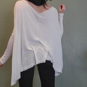 FREE PEOPLE White Flowy Shirt